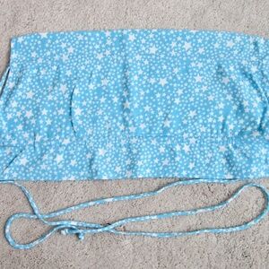 SKY TO MOON Sleeveless Backless Crop Top For Women Blue/White Size Small